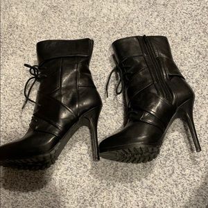 Aldo Black High Heel Boots; Size 37